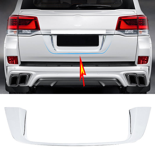 for Toyota for Land Cruiser LC200 16-2021 Chrome Trunk Rear License Plate Cover Trim