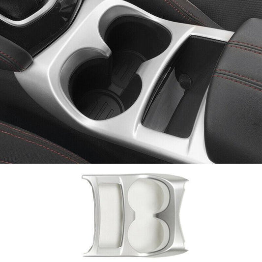 Fit for Nissan Rogue Sport 2017-2021 Silver Central Console Water Cup Cover 1pcs