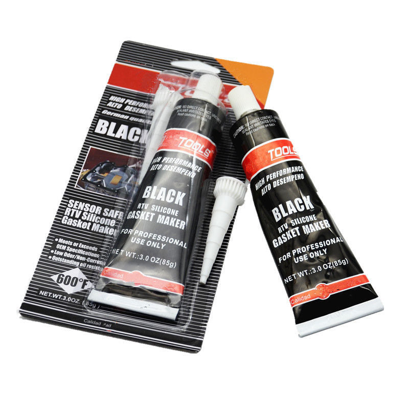 2 Pcs High Temp Safe Silicone Sealant Adhesive Black Glue Car Metal Adhesive