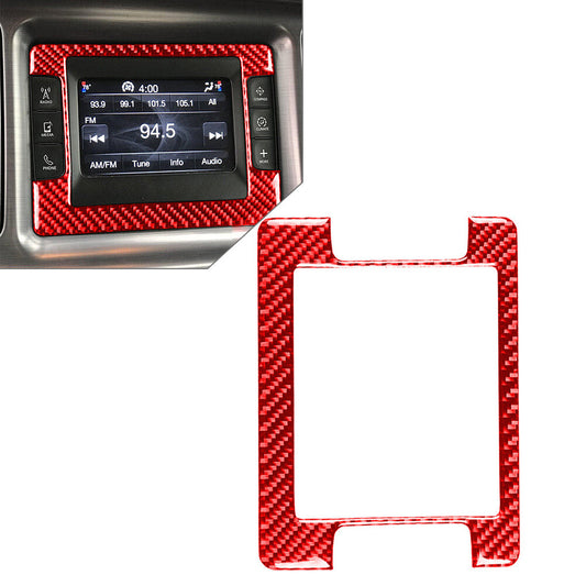 Carbon Fiber for Navigator GPS Panel Cover Trim for Dodge for Challenger 2015-2023 2015