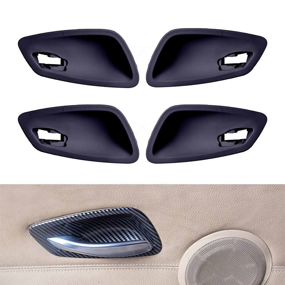 4PCS Inner Interior Door Handle Bowl Cover Black Fit for BMW 3 Series E90 2005-2012