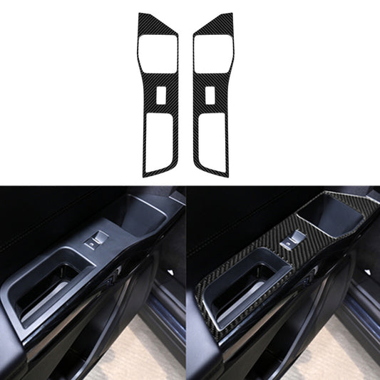 Carbon Fiber Rear Door Lift Switch Panel Cover Trim for Ford Explorer 2020-2023