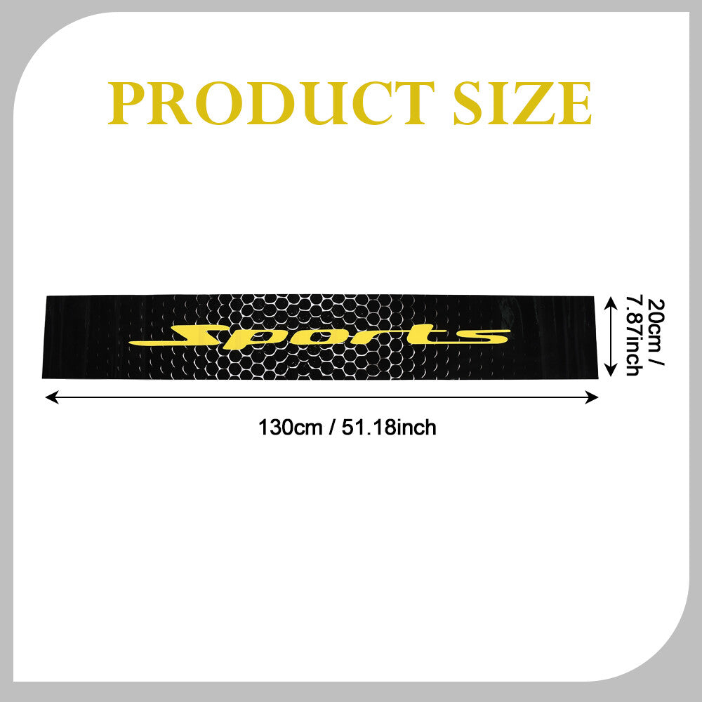 Front Windshield Decal,Car Front Rear Window Sticker, Yellow Sprots Vinyls