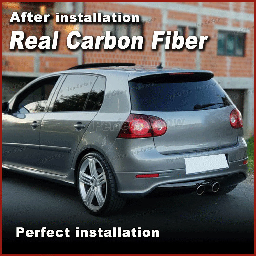 REAL Carbon Rear Bumper Bar Diffuser Tail Lip for VW for Golf V 5 MK5 R32 2005-2007