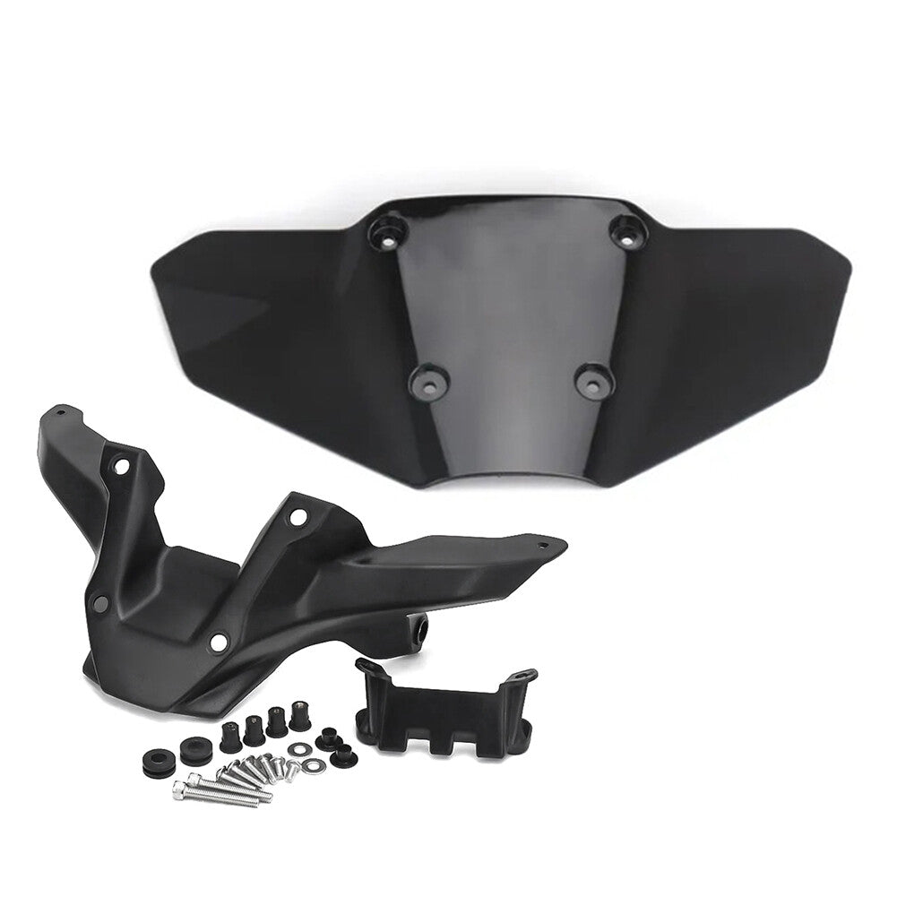 Black Motorcycle Windshield Wind Deflector Windscreen for Yamaha MT09 2024
