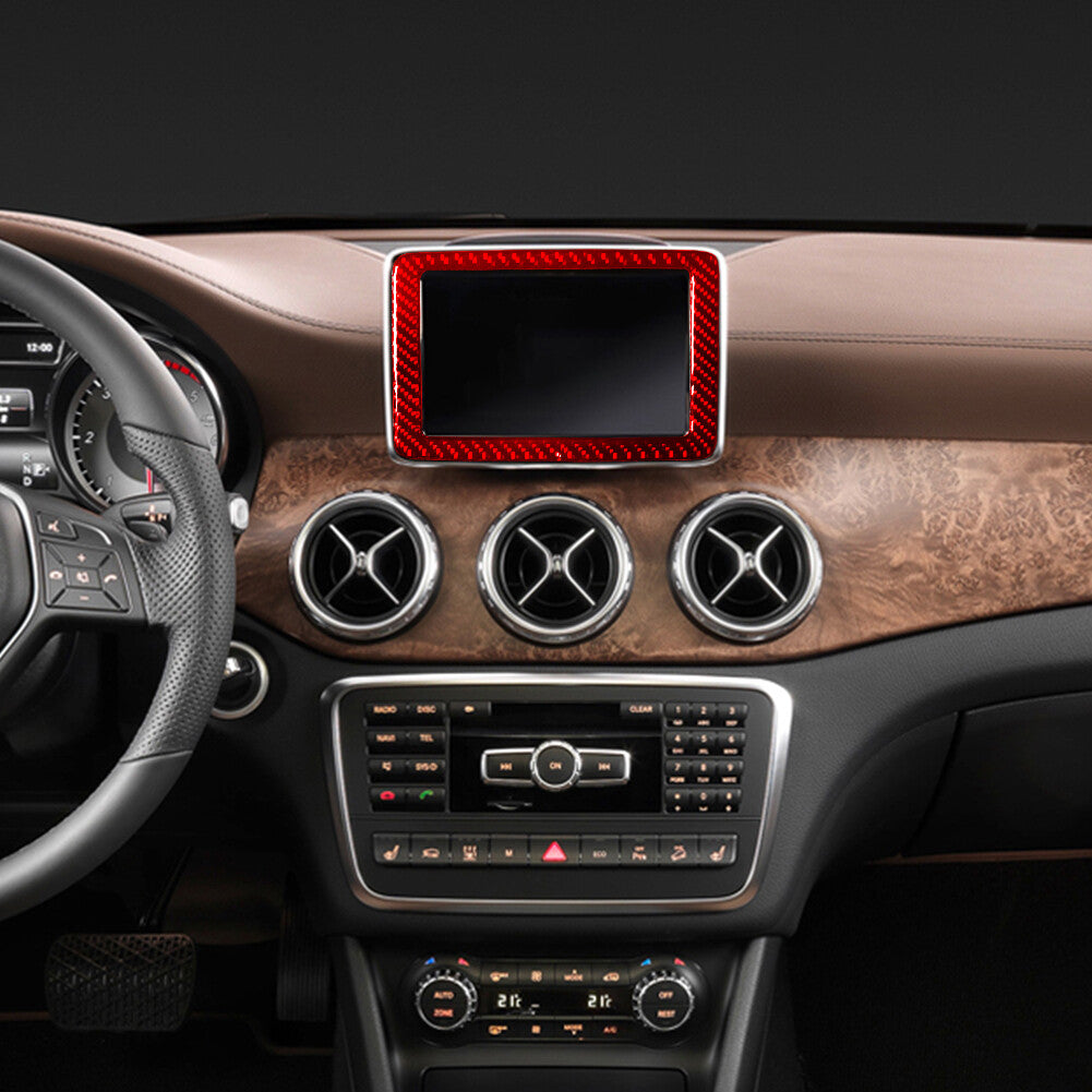 Red Carbon Fiber 7¡± HUD Trim Panel for Mercedes-Benz CLA GLA 2014-2018 Type B
