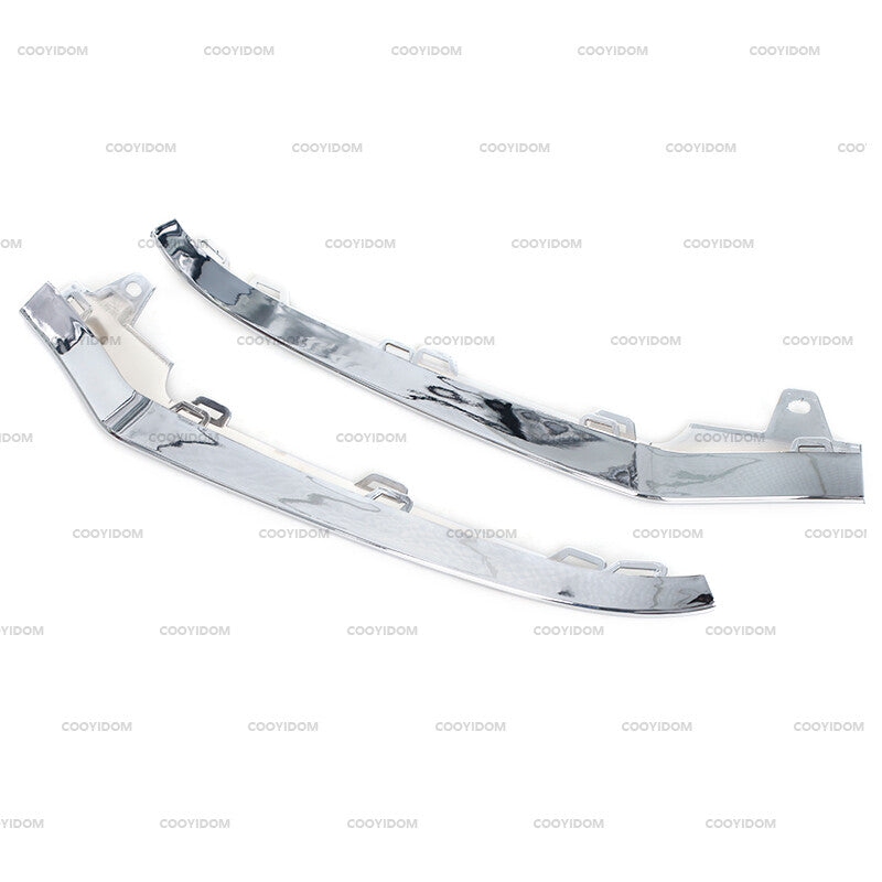 Pair Front Bumper Chrome Trim Molding for Mercedes-Benz W212 E-Class E350 2014