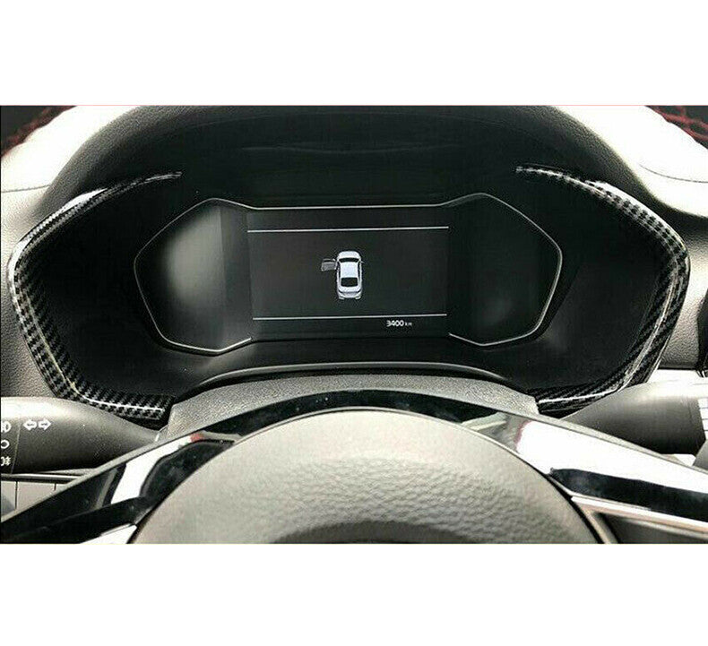 for Kia Forte 2019-2021 Carbon Fiber Inner Dashboard Instrument Frame Trim Cover