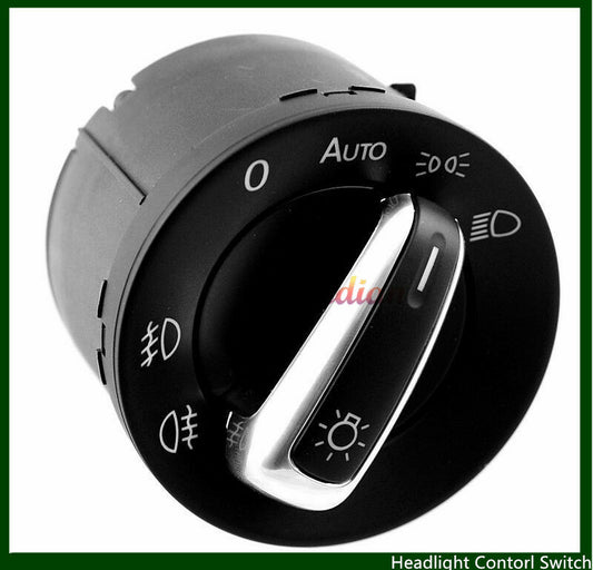 Auto Chrome Headlight Contorl Switch for VW for Golf / for Jetta MK5 MK6 Caddy 2004-2011