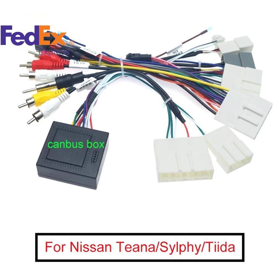 16 Pin Android Car Stereo Audio Cable Adapter w/Canbus for Nissan for X-TRAIL Tiida