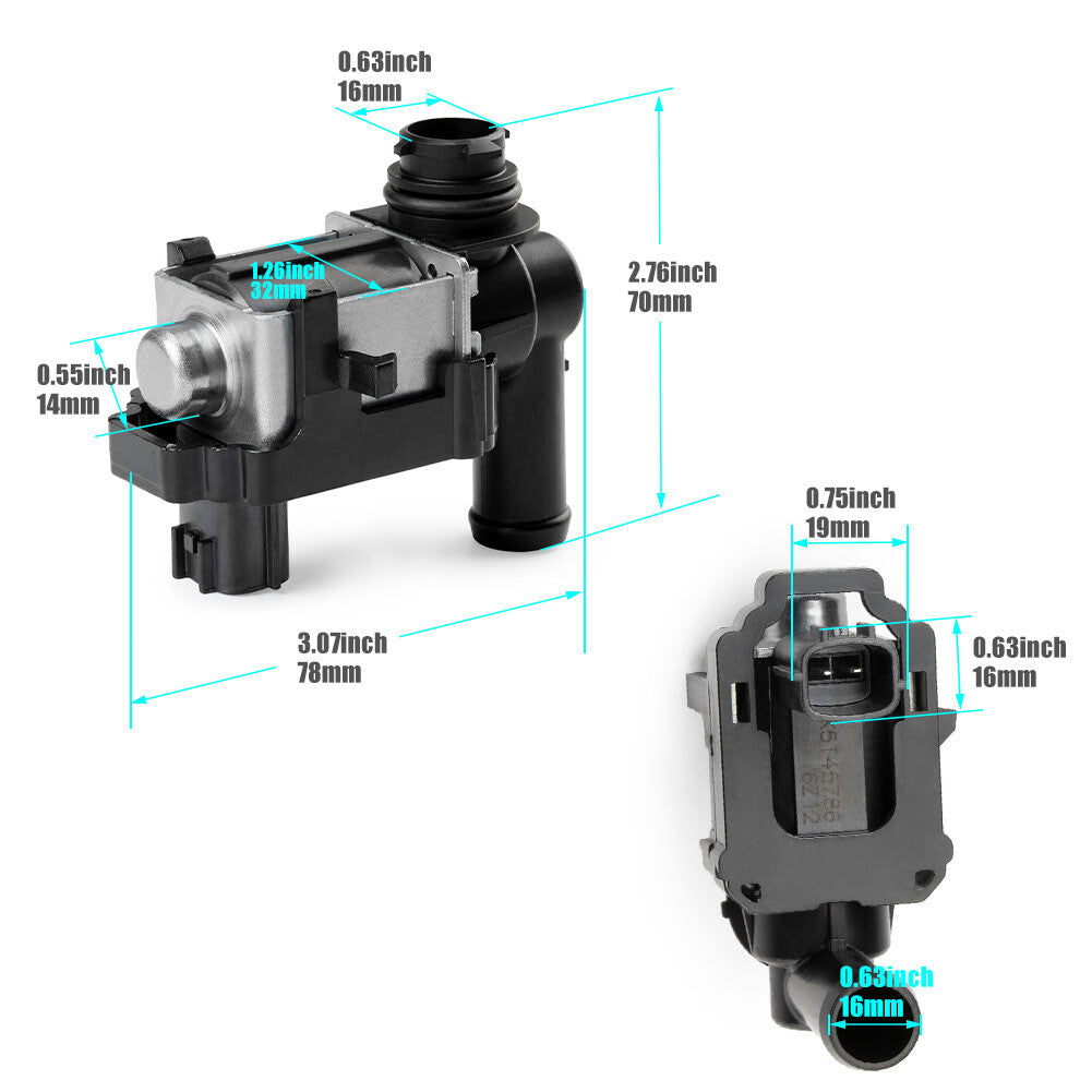 1-piece pack 14935-JF00B Steam Tank Purification Solenoid Valve Evaporative Ventilation Control Valve for NISSAN