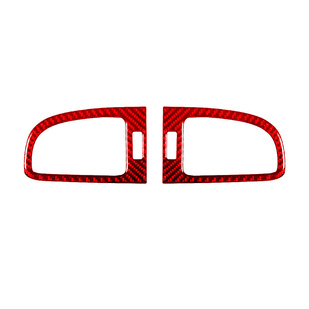 2Pcs Red Carbon Fiber Air Vent Cover Trim For Silverado/tahoe/ for sierra 2007-2014