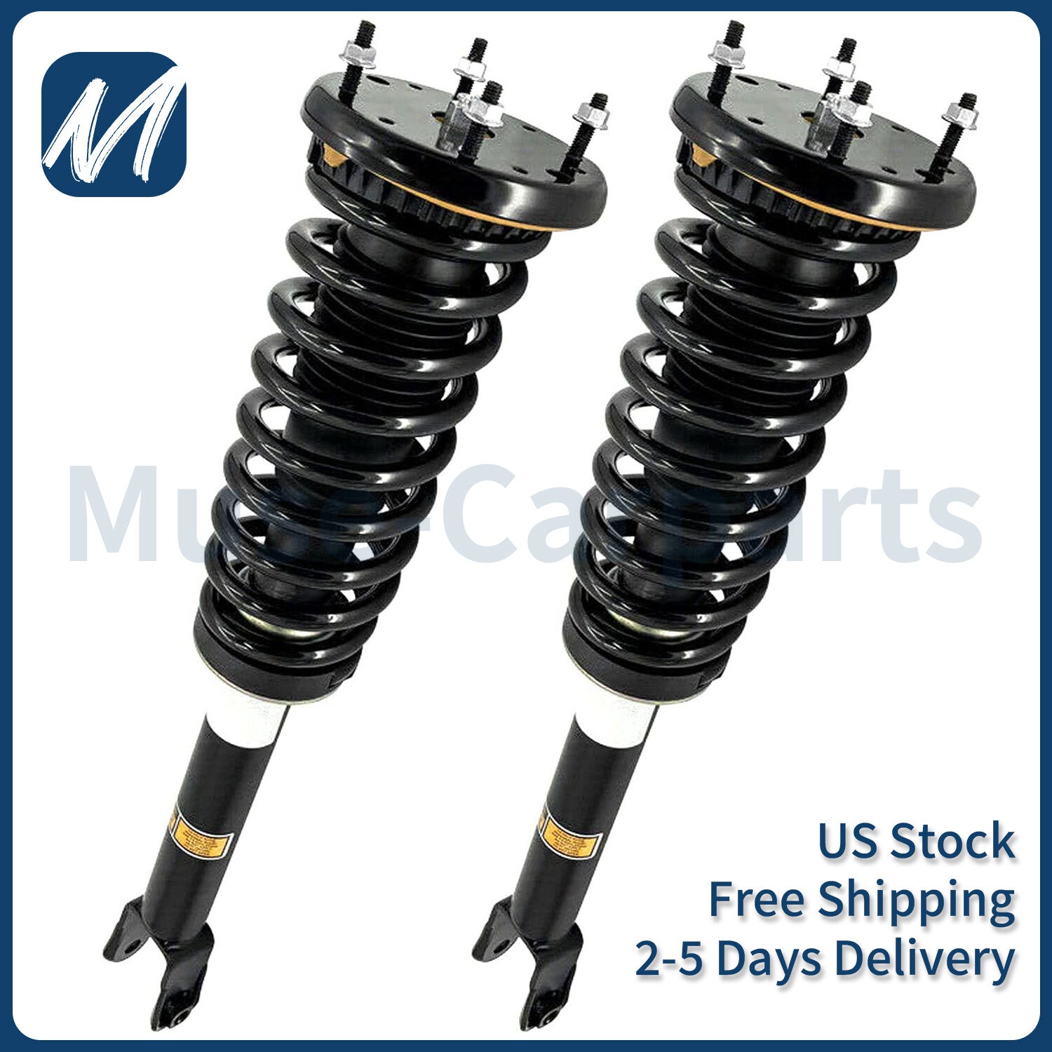 Two Assy front shock absorber struts for Mercedes W211 S211 E350 4Matic 3.5L V6 (2006-2009)