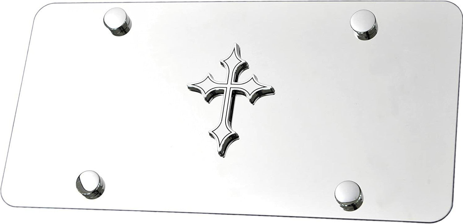 Car license plate frame cover hood trunk 3D Christian cross for GMC
