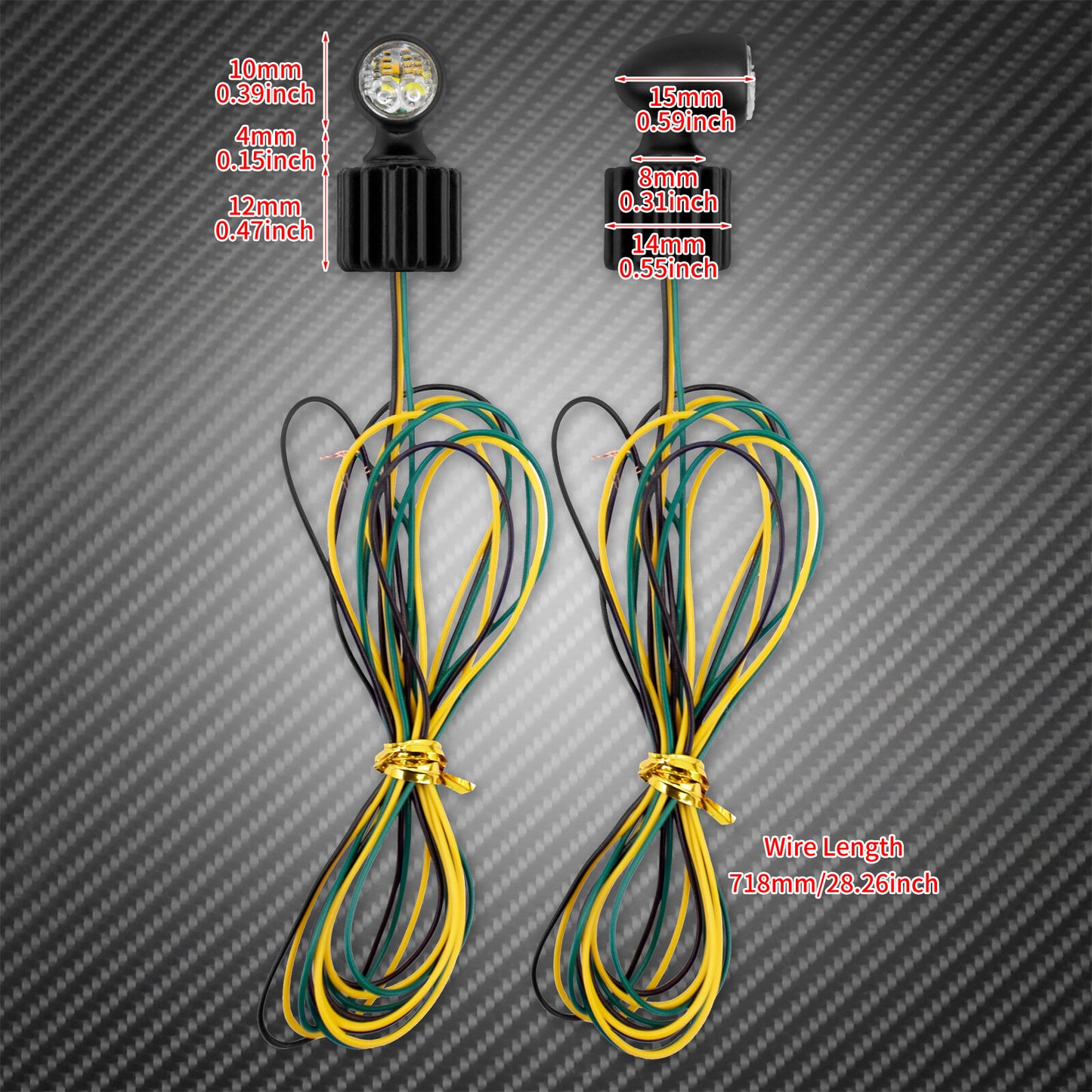 2X Universal for Mini LED Turn Signal Running Indicator Blinker Light Fit for Harley