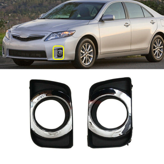 for Toyota for Camry Hybrid 2010-2011 Pair Front Bumper Fog Lamp Light Grille Cover