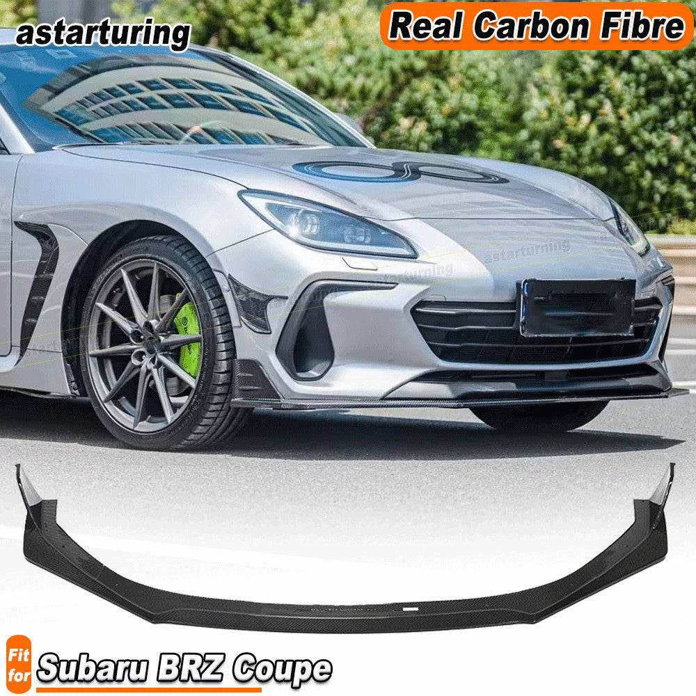 Fit for Subaru BRZ Coupe 2022-2023 REAL Carbon Front Bumper Lip Spoiler Splitter