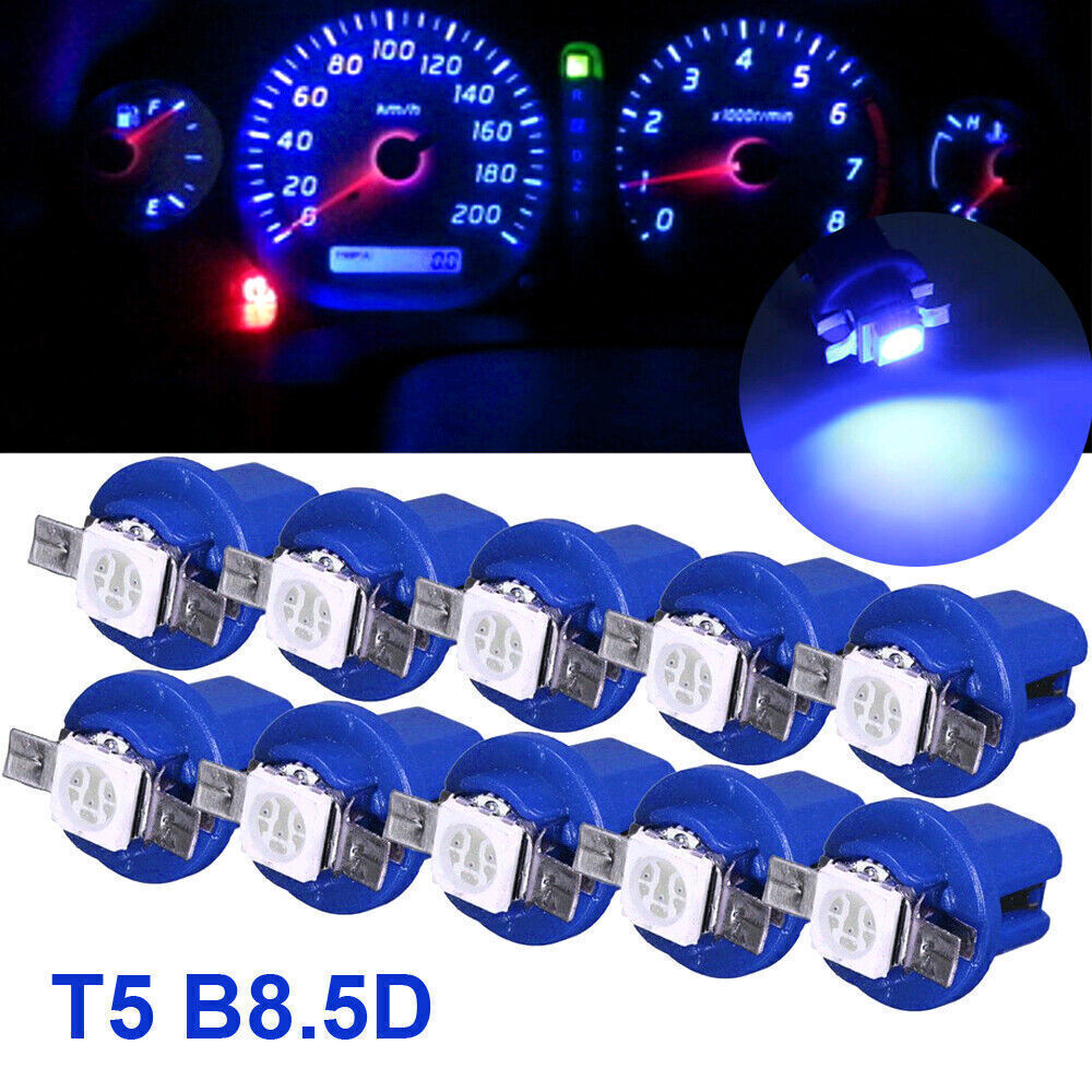 10x 20x T5 B8.5D 5050 SMD Car LED Dashboard Instrument Light Bulbs Accessories
