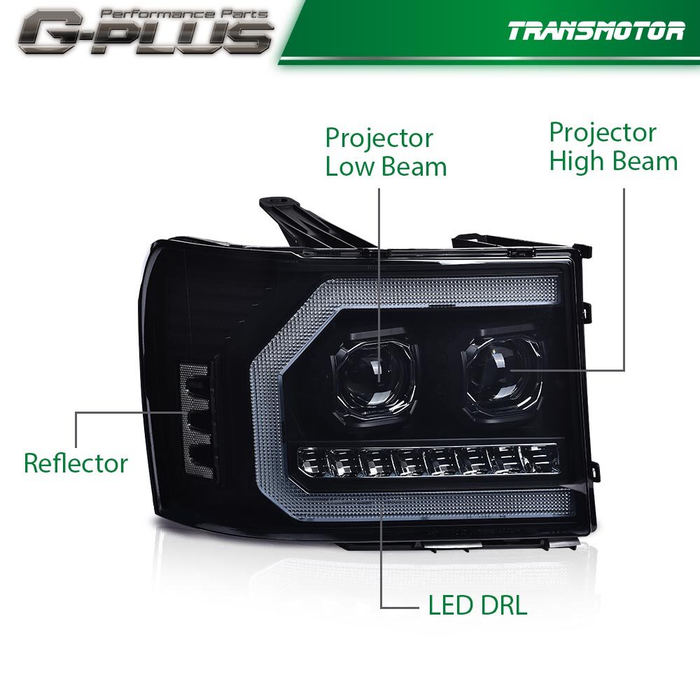 Bright LED DRL Light 07-13 for GMC for Sierra 1500 2500 3500HD