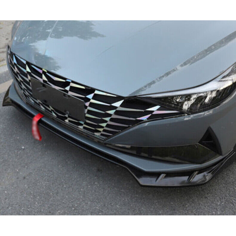 3x for Hyundai for Elantra 21-23 Black Front Bumper Lip Chin Splitter Spoiler Guard