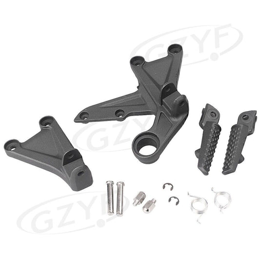 Front Footrest Assembly Kit +Foot Pegs Fit for Honda CBR1000RR 2008-2011 09 Abrasive
