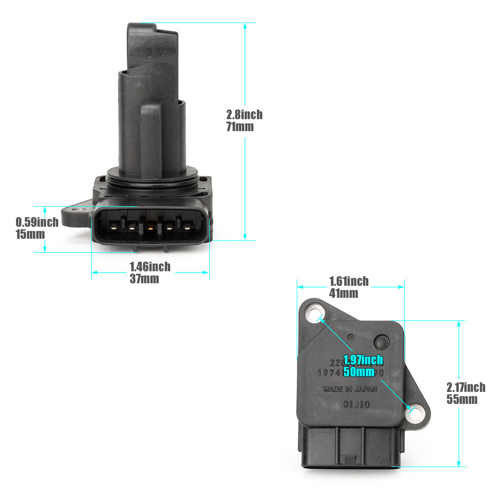 MAF for Volkswagen air flow sensor suitable for 07-12 for Mazda CX-7 2.3L 2.5L and for Subaru Tribeca MF21145A.
