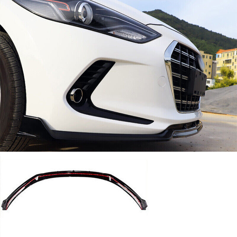 Fit for Hyundai for Elantra 2017-2018 Black Glossy Front Bumper Lip Spoiler Splitter