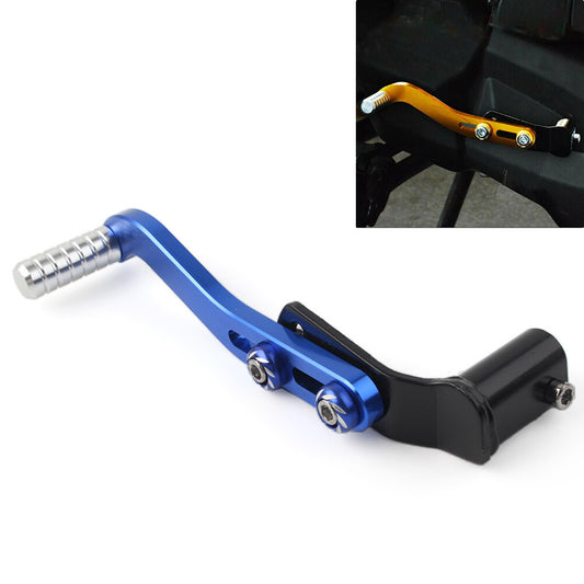 CNC Gear Shift Lever Footrest Pedal Foot Rest Shifter Blue Aluminum Universal