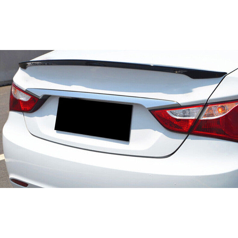 for Hyundai Sonata 2011-14 Gloss Black Rear Trunk Spoiler Lip Roof Tail Wing Bar