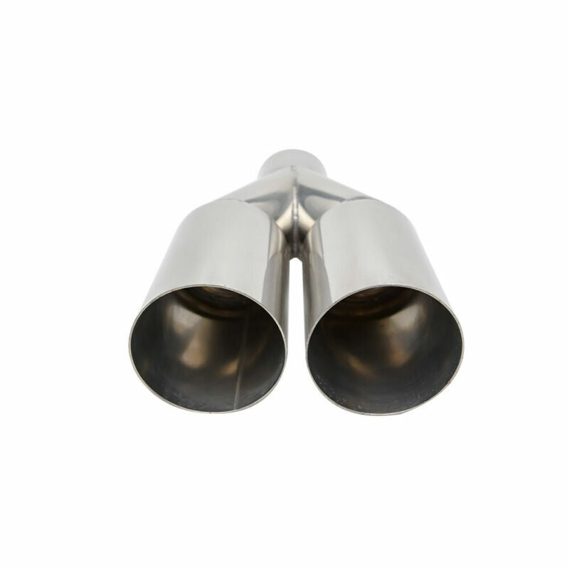 2.5'' ID 3'' OD Universal Welding Dual Exhaust Muffler Tips Straight 255mm New
