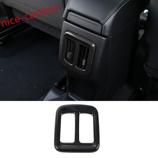 Black ABS Rear Air Conditioner Vent Outlet Panel Trim for Jeep Compass 2017-2020