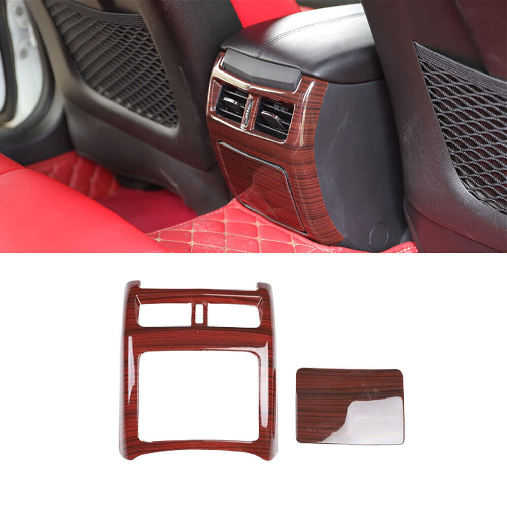 for Cadillac ATSL 14-17 Peach Wood Grain Rear Air Outlet Protector Panel Trim 2P