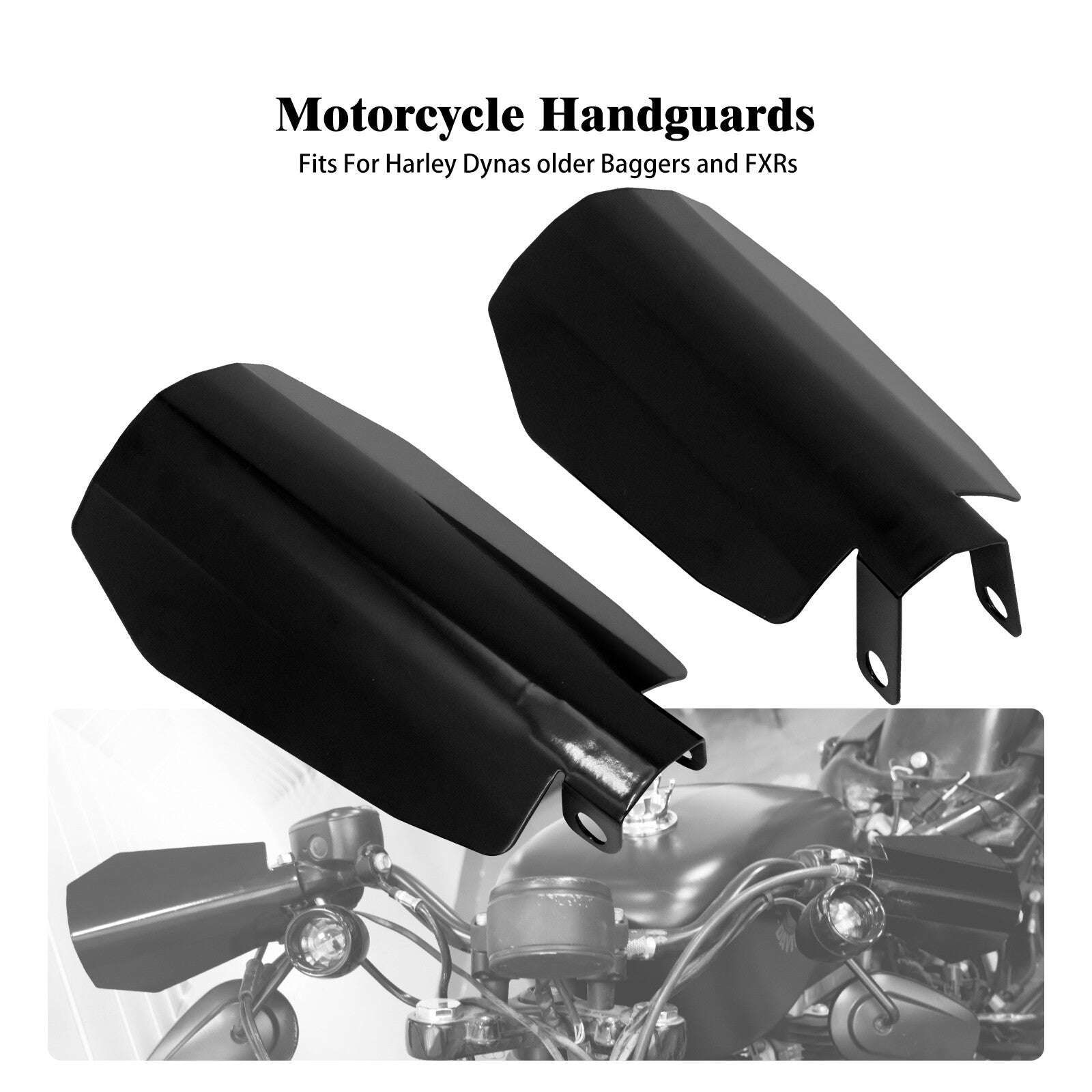Handle Bar Hand Guards Protector Wind Deflector Shield Cover Fit for Harley