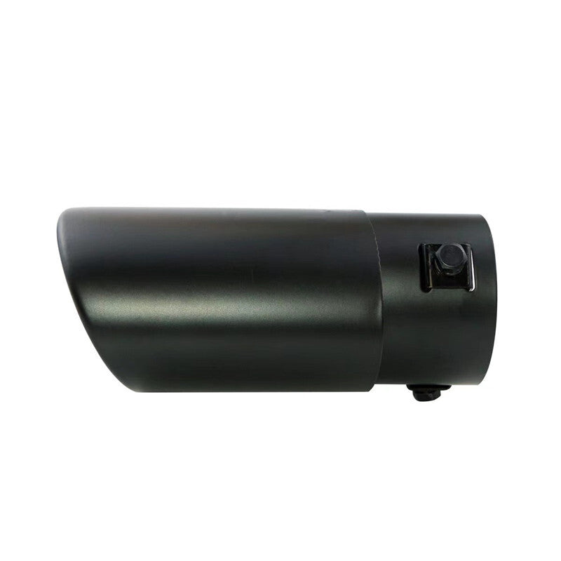 1Pcs Universal Round Black 70mm Car Exhaust Muffler Tip Round Stainless Steel