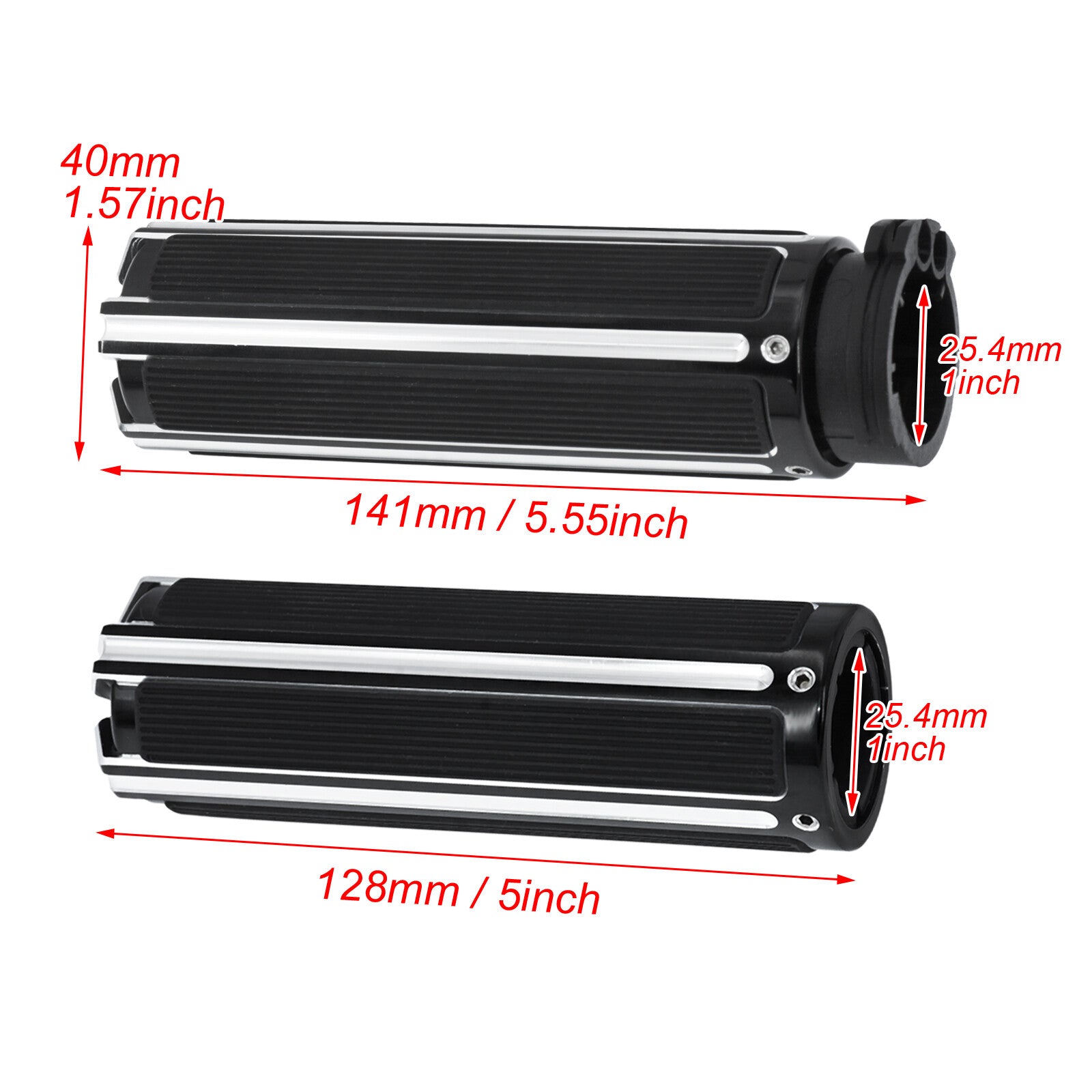 1 Black Motorcycle Hand Grips Fits For Dyna 96-17 Softail 95-15 Touring 96-07