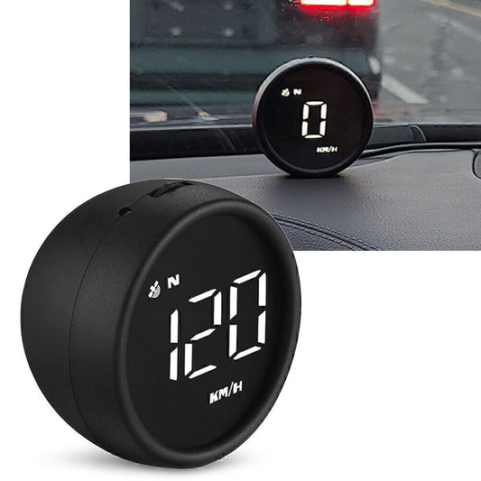 Digital GPS Speedometer Head Up Display MPH/KM Overspeed Tired White Alarm
