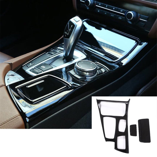 Gloss Black Central Control Gear Shift Panel Trim for BMW 5 Series F10 2011-2017