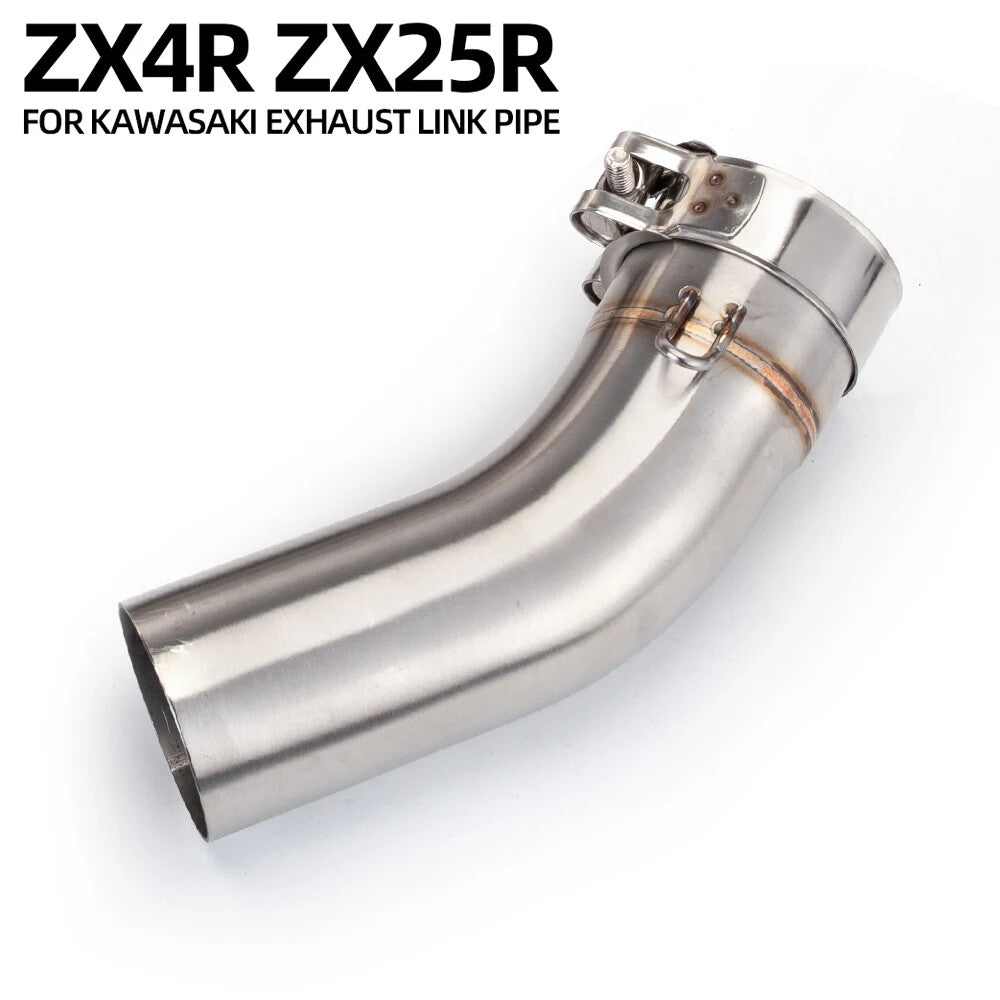 for Kawasaki ZX25R/ZX4R Stainless Steel Mid Pipe 51mm Slip-On Exhaust Connection Kit