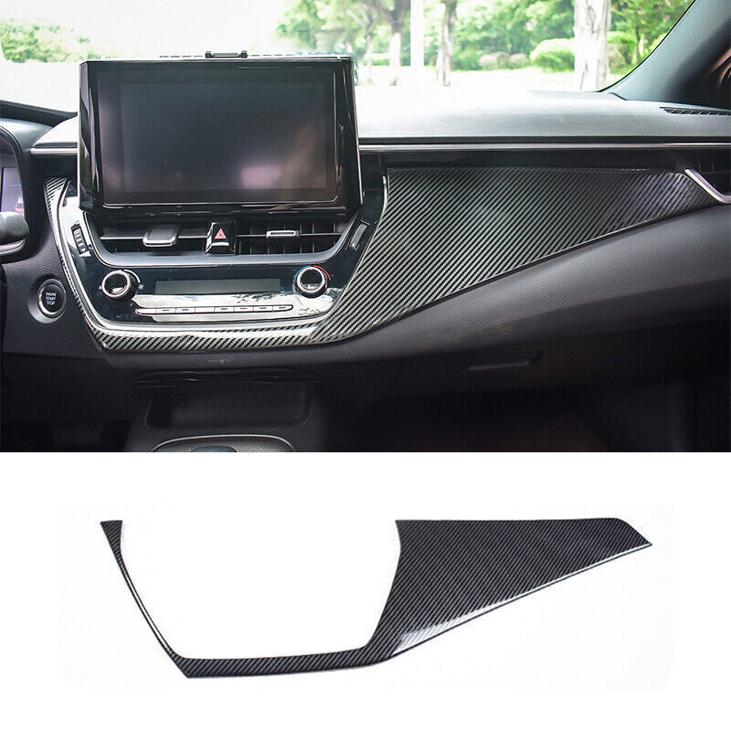 for Toyota GR for Corolla Hatchback 2023+ Carbon Look Steel Console Dashboard Cover