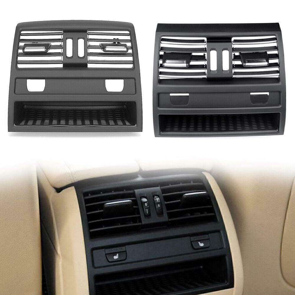 Rear Center Console Fresh Air Outlet Vent Grille Cover Fit for BMW 5 F10 Chrome