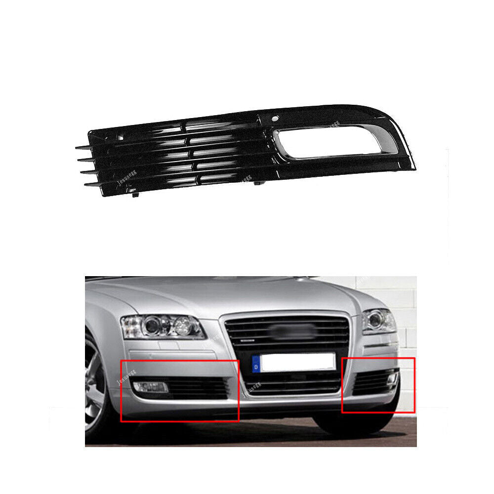 Bumper Fog Lamp Light Grille Black Cover Front Right Fits for Audi for A8 D3 2008-2010