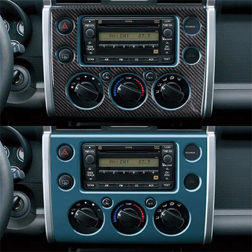 Carbon Fiber Center Console Navigation Screen Trim For Toyot@ FJ Cruiser 2007-21