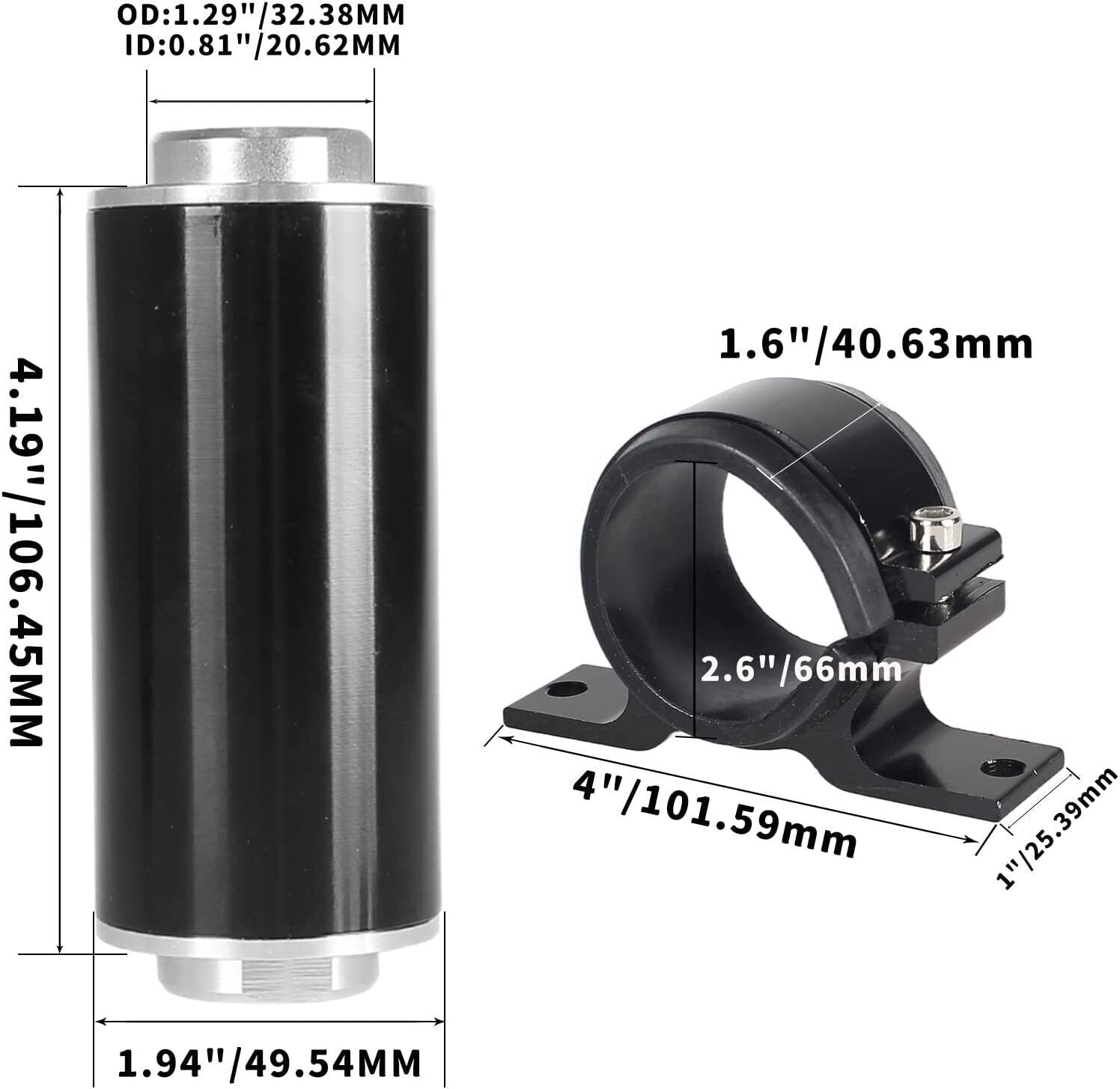 new 30McGard fuel filter 6AN - 8AN, fuel filter suitable for 3/8 fuel filter holder