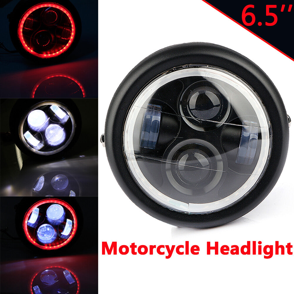 6.5-inch motorcycle projector high/low headlight ring COB LED light suitable for Harley-Davidson
