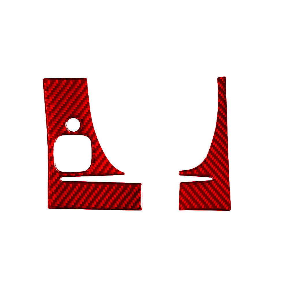 2Pcs Red Carbon Fiber Speedometer Frame Cover Trim for Ford Ranger 2019-2022