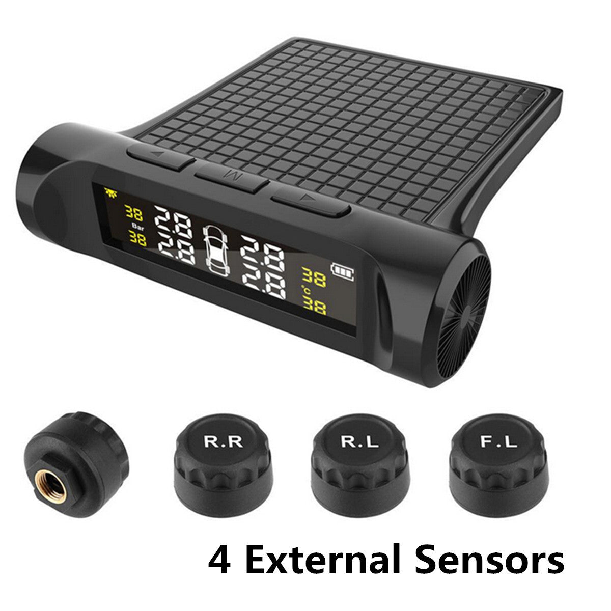 TPMS Car Tire Pressure Monitoring System 4 External Sensor LCD Digital Display