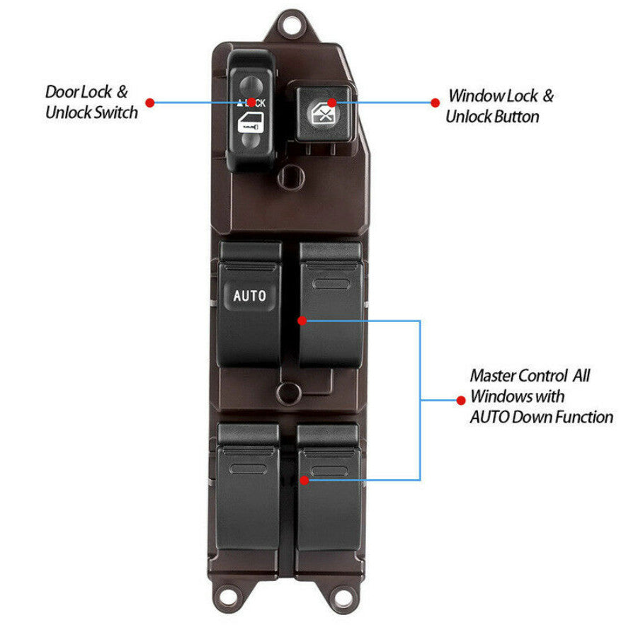 Front LH Master Power Window Switch 84820-33170 Fits 03-08 for Toyota for Corolla Matrix