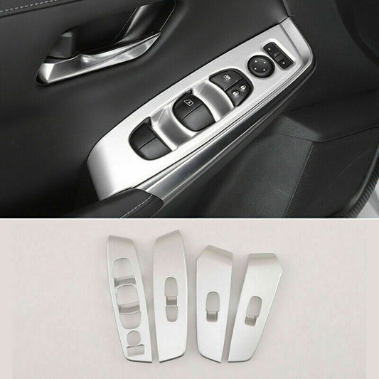for Nissan Sentra 2020-2022 ABS Silver Window Lift Switch Regulater Panel Trim