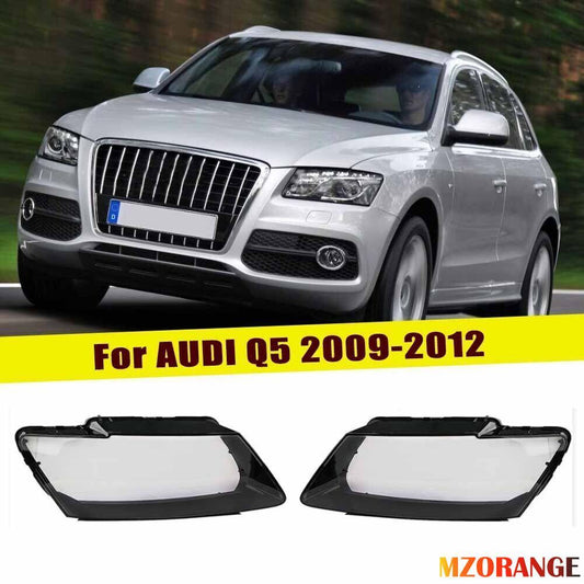 2¡Á F¨¹r for Audi Q5 8RB 2009-2013 Scheinwerferglas Linse Scheinwerfer Abdeckung L+R