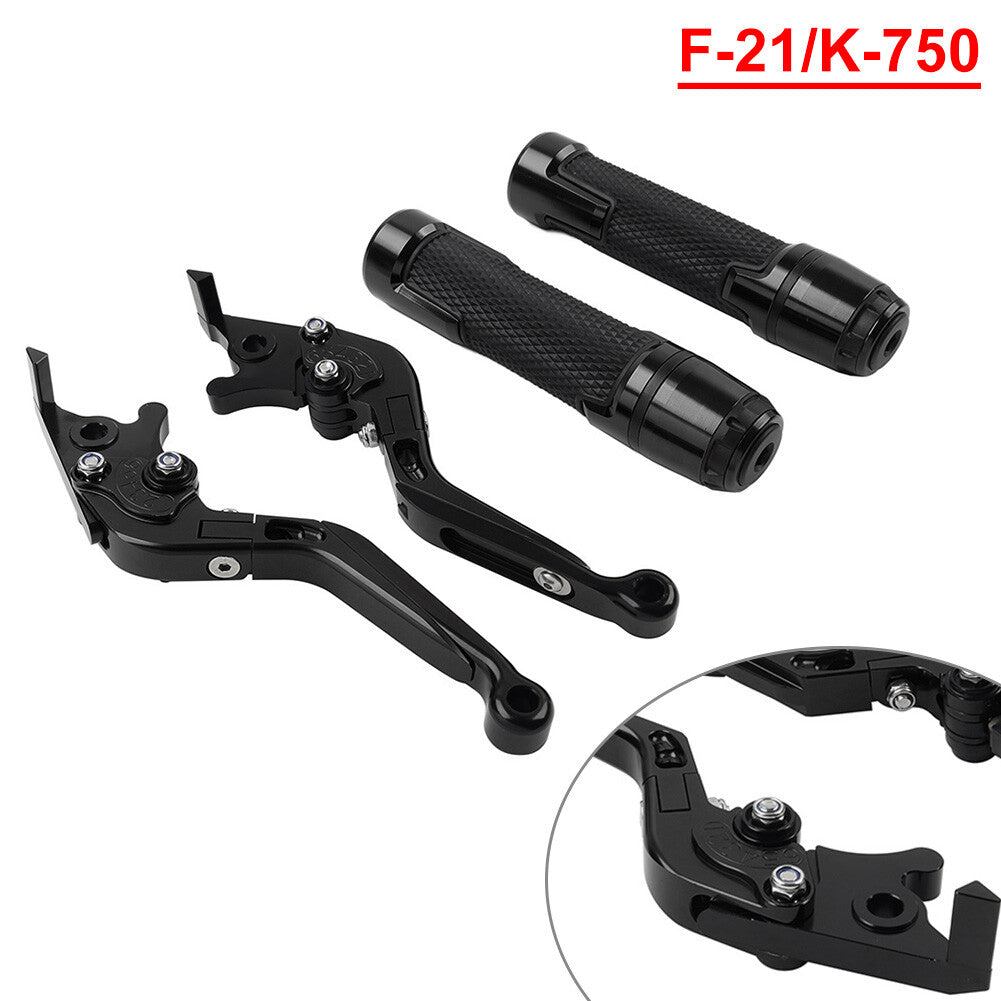 Set Folding Extendable Brake Clutch Lever Handlebar Grip FIT for Kawasaki 650R